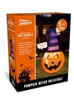 Inflatable 5ft Pumpkin Witch Alt 2