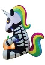 5 Foot Inflatable Sitting Skeleton Unicorn Decoration Alt 1