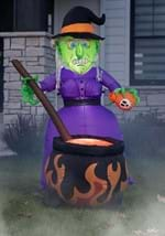 Inflatable 6 Foot Witch and Cauldron Halloween Decoration