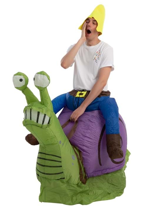 Inflatable Adult Grumpy Snail Ride-On Costume