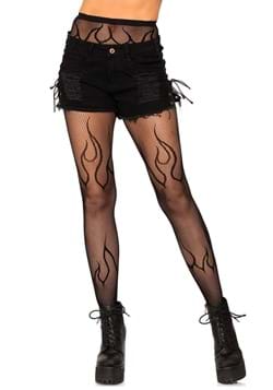 Black Flame Net Tights