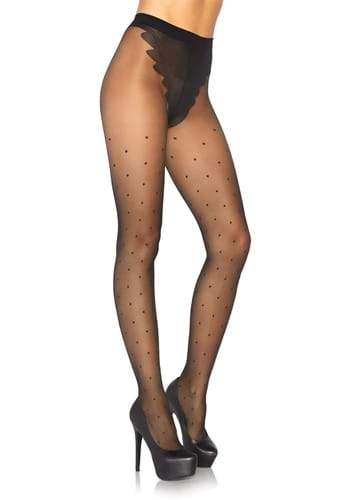 Womens Sheer Polka Dot Tights