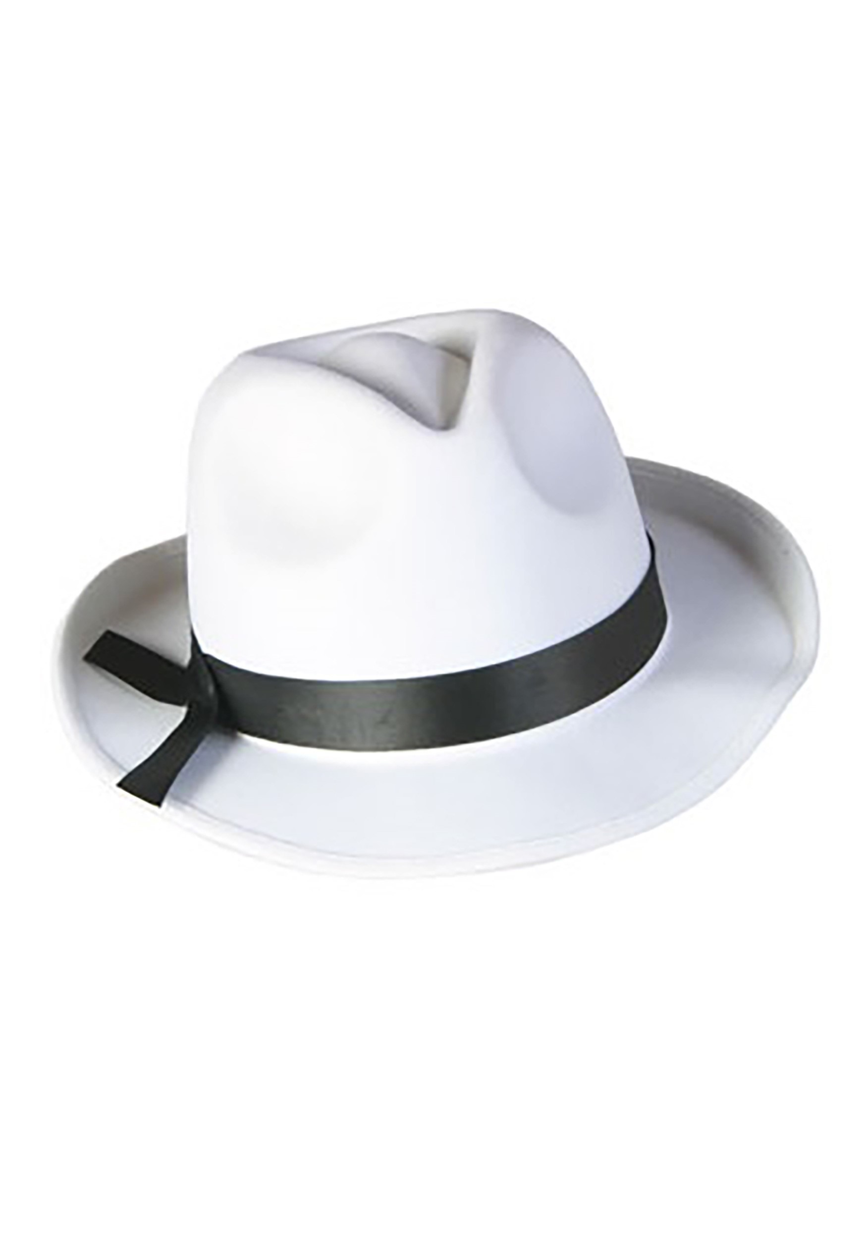 White Fedora Hat Fancy Dress Costume Accessory