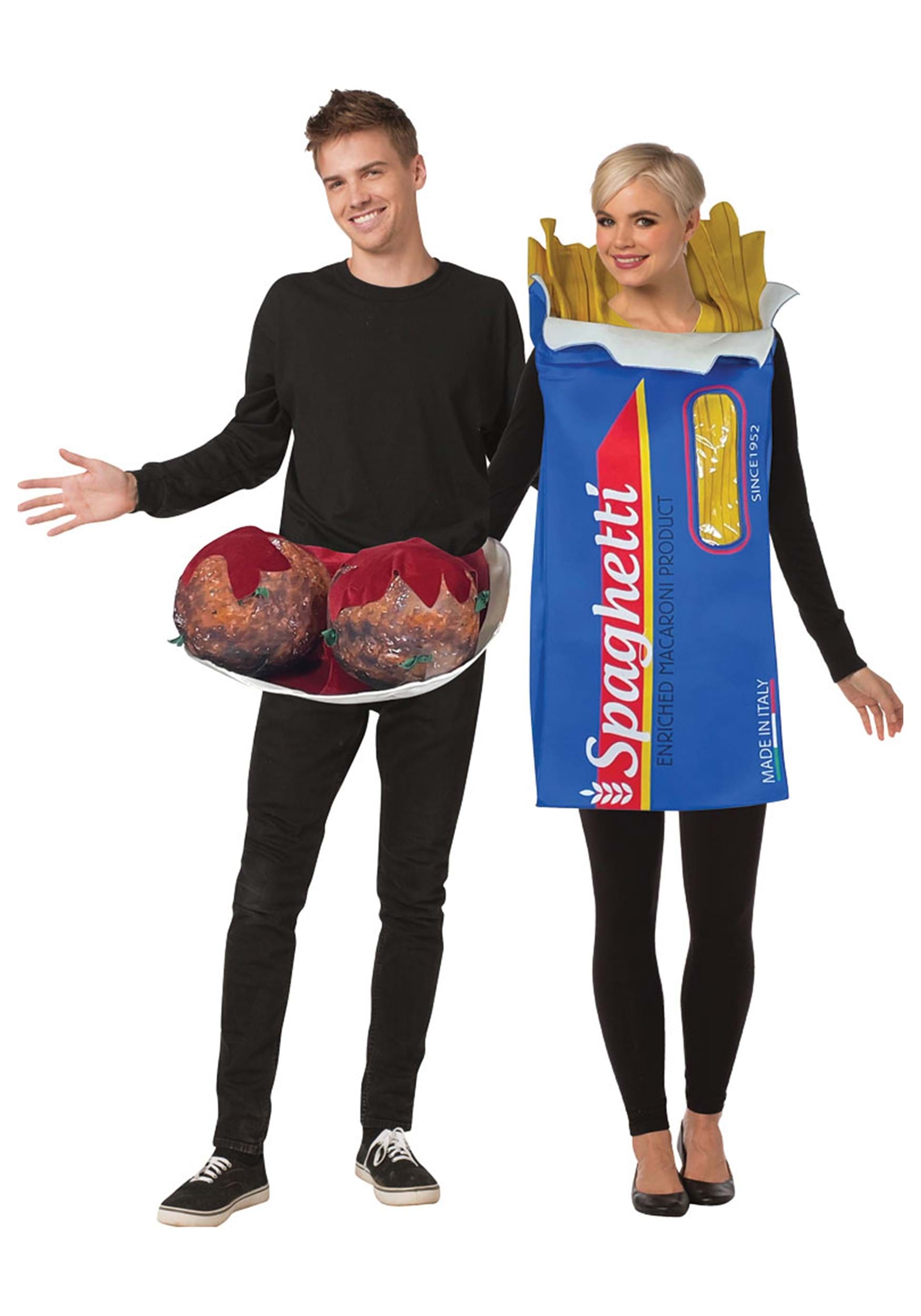 Couples Spaghetti And Meatballs Fancy Dress Costume