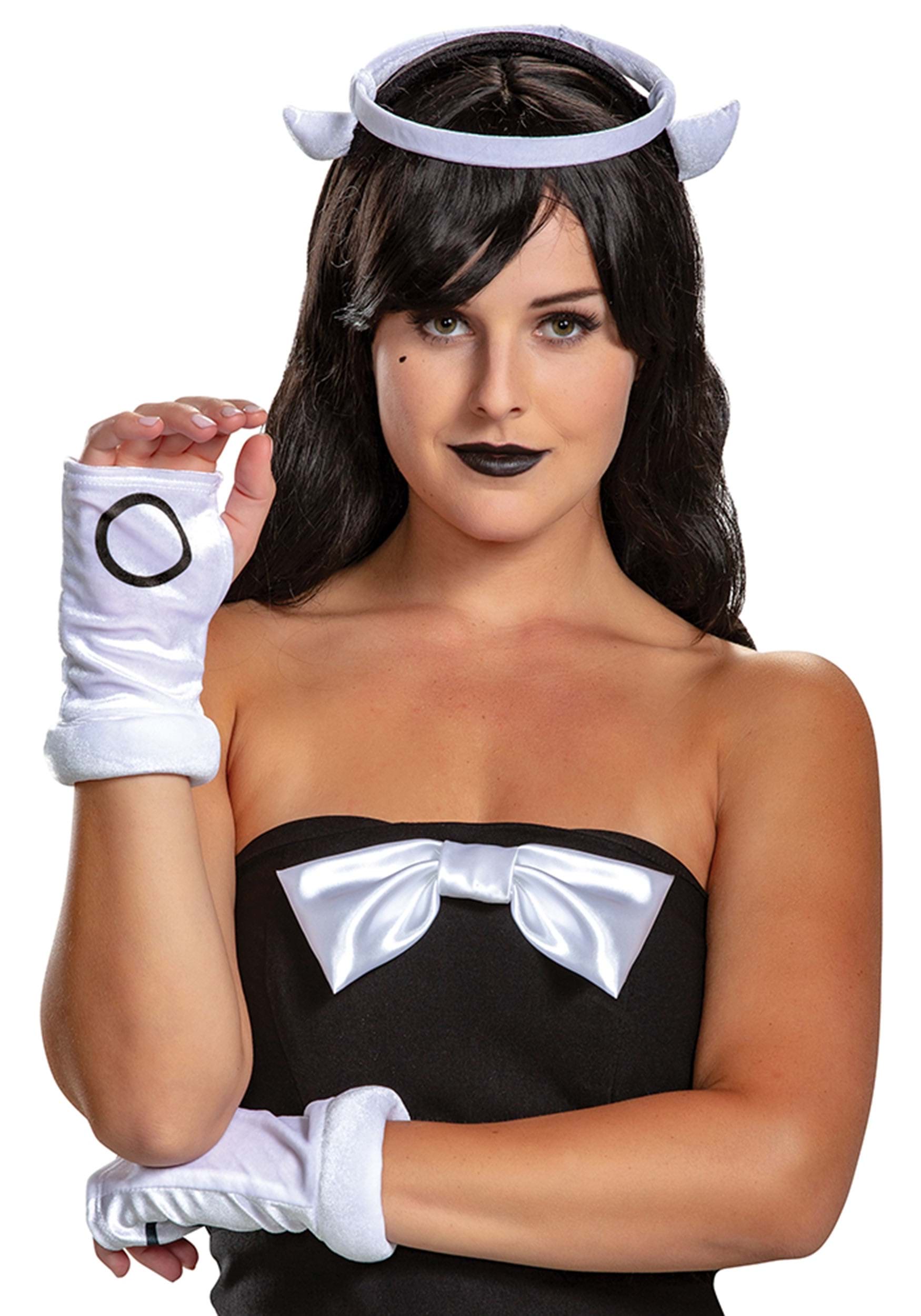 Bendy And The Ink Machine Alice Angel Adult Fancy Dress Costume Kit , Video Game Accessories