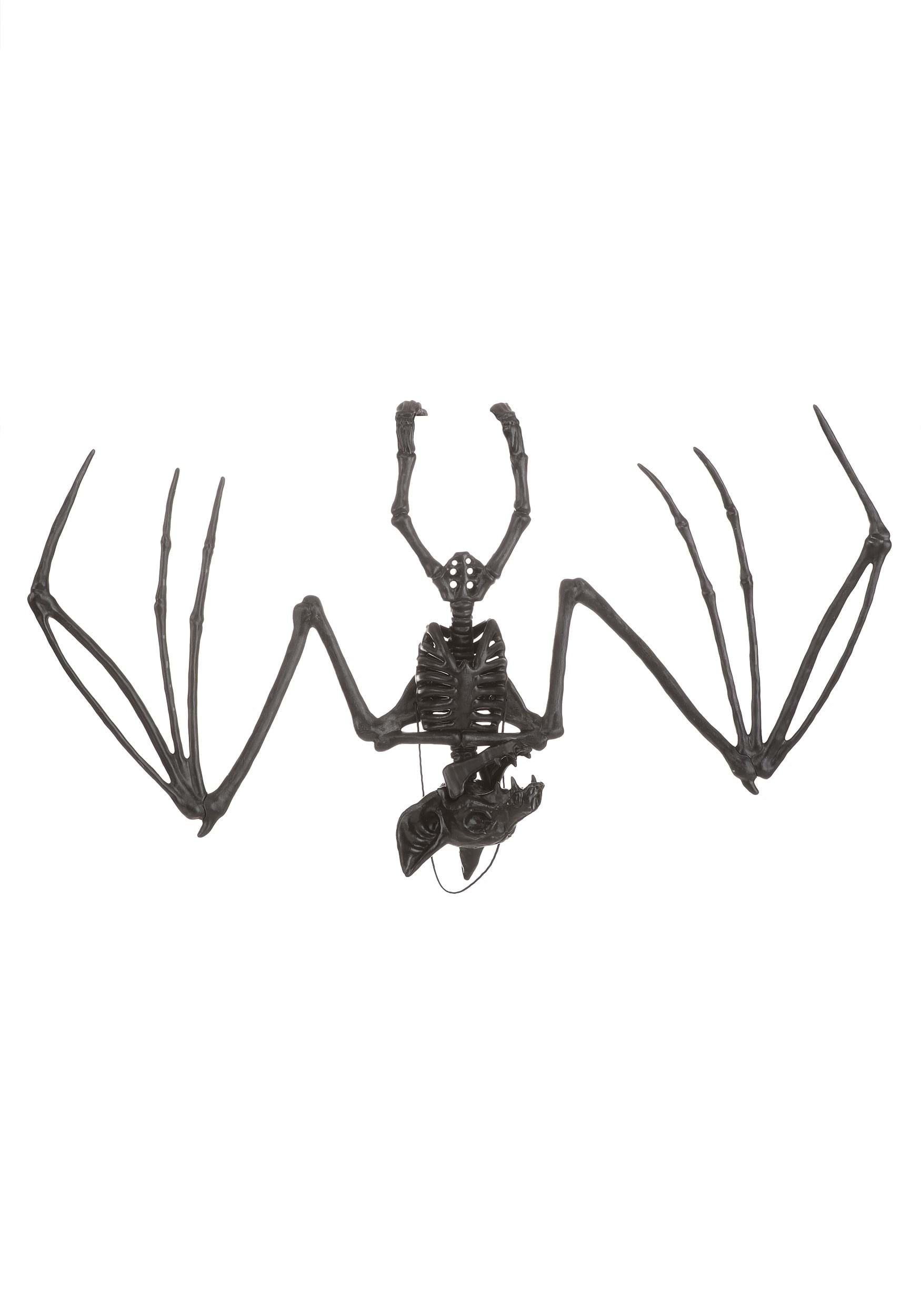 22-Inch Medium Black Bat Skeleton Decoration Prop | Animal Decorations