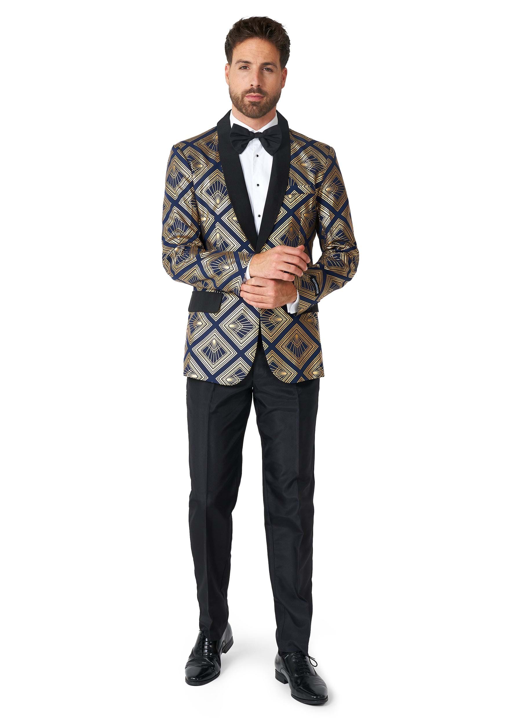 Photos - Fancy Dress ART Suitmeister  Deco Suitmeister Deep Navy | Formal Apparel for Men Brown& 