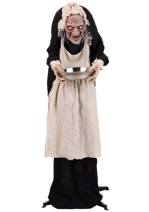 5FT Animated Greeter Old Lady Hag Decoration - Scream Saver