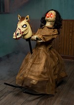 3.5FT Animated Rocking Horse with Doll Prop 2