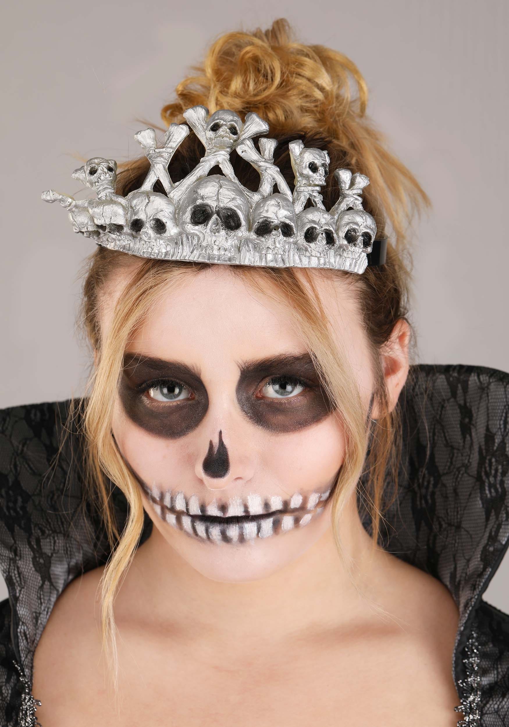 Women's Skeleton Queen Halloween Fancy Dress Costume