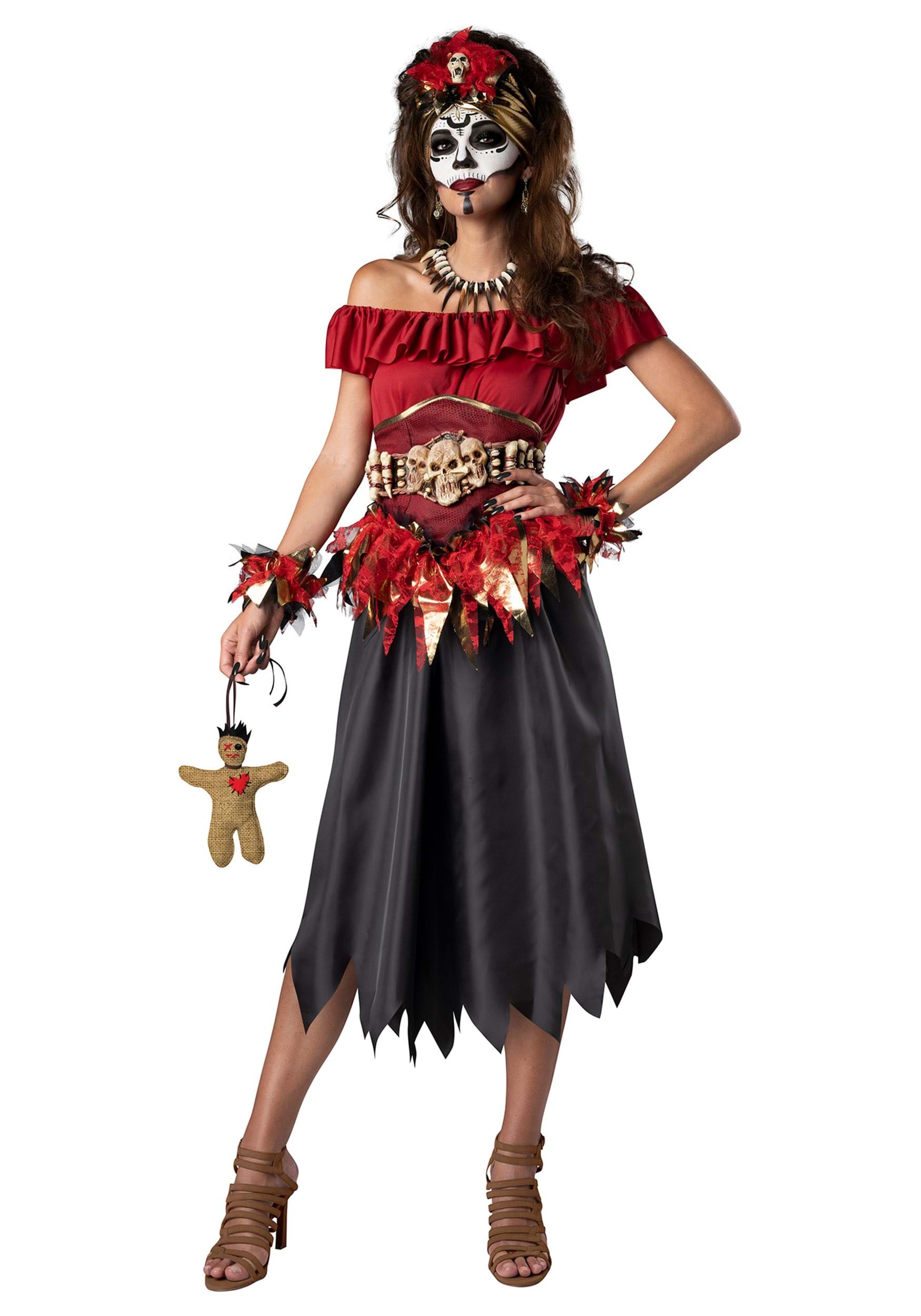 Women's Voodoo Queen Halloween Fancy Dress Costume