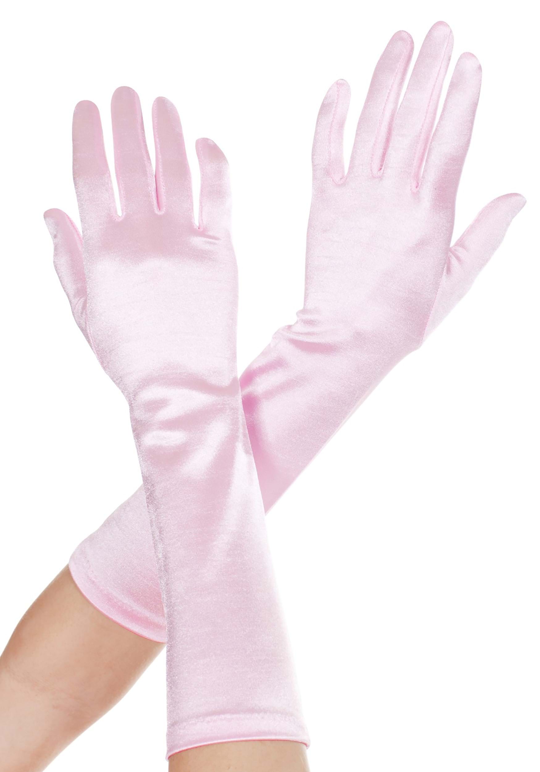 Photos - Fancy Dress Music Legs Pink Satin Gloves