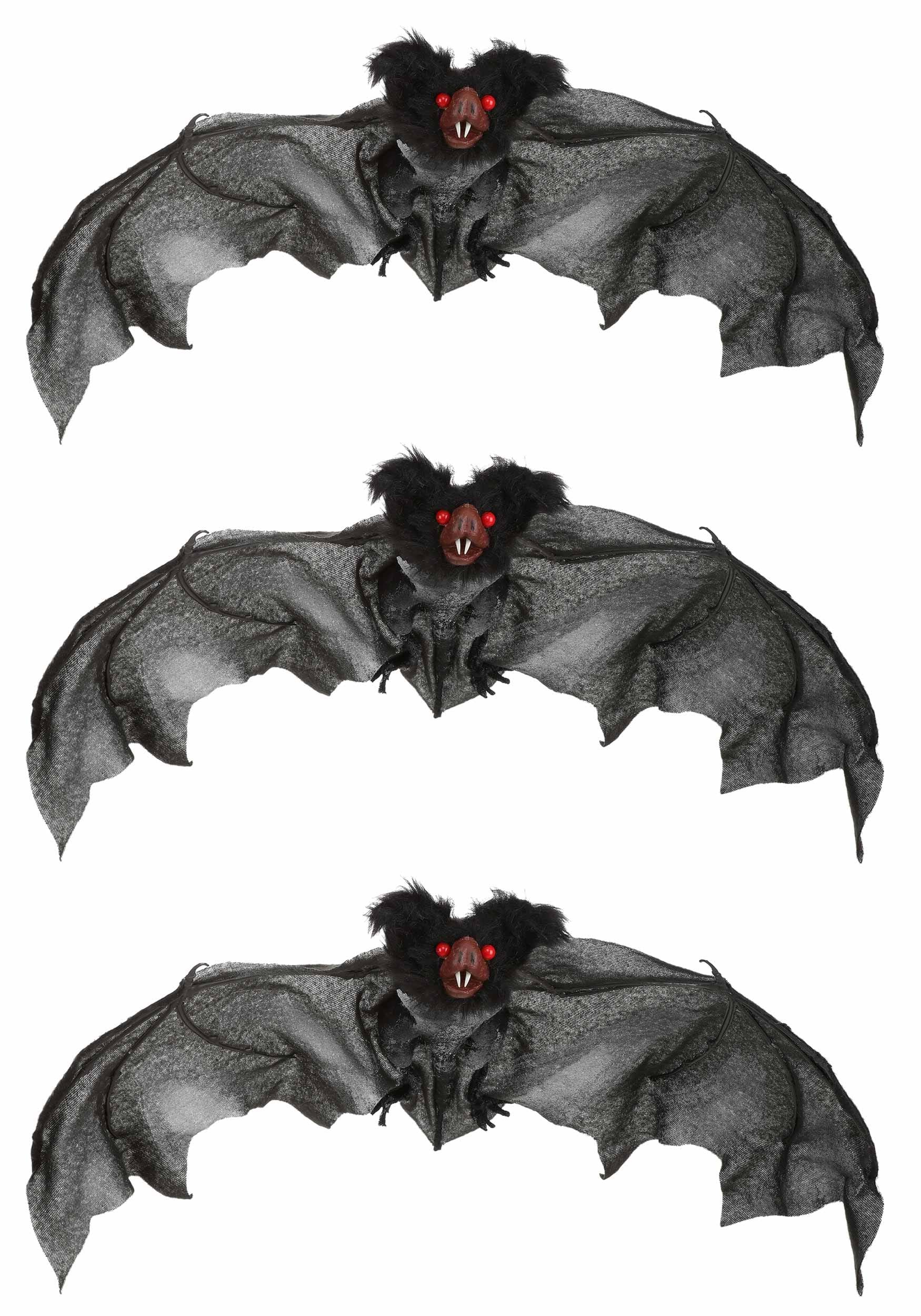 Pack Of 3 Black Bats Prop Decoration , Bat Decorations