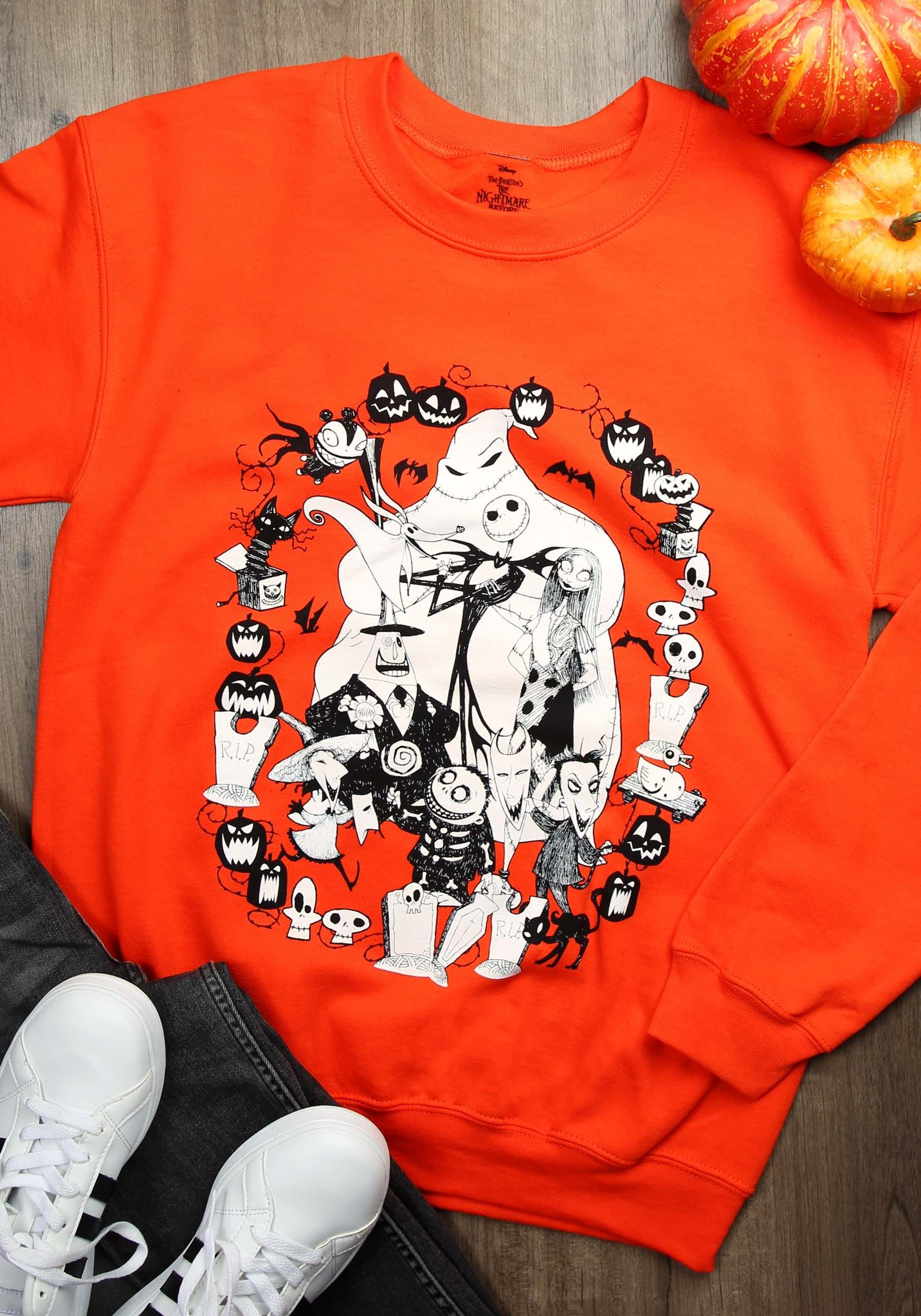 Photos - Fancy Dress Before Jerry Leigh Nightmare  Christmas Orange Sweatshirt for Adults Black& 