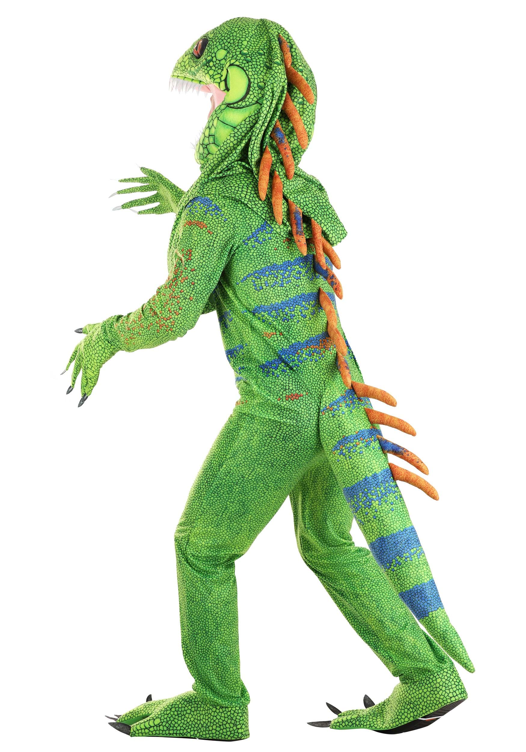 Adult Green Iguana Fancy Dress Costume