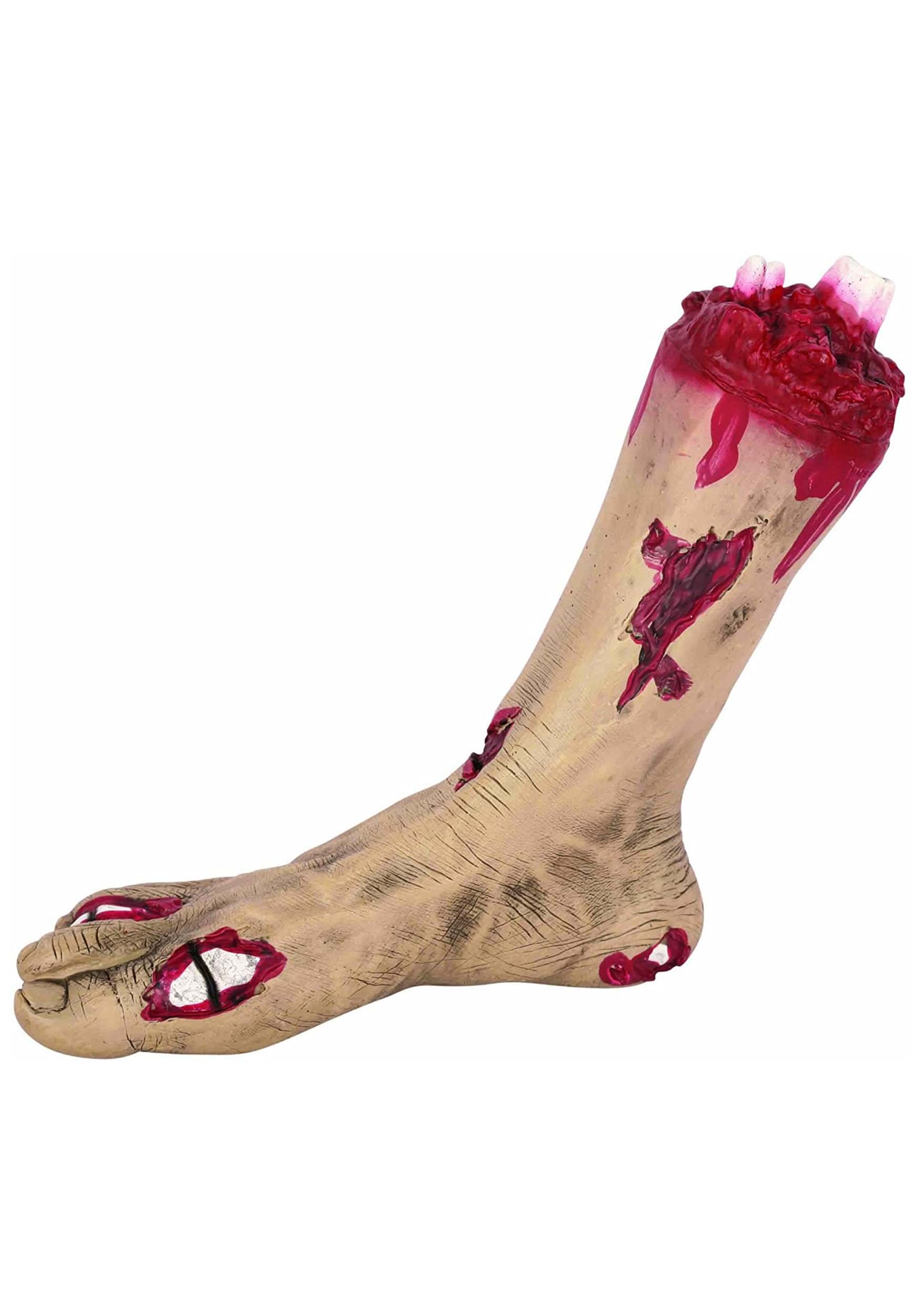 8-Inch Life Size Zombie Foot Decorative Prop | Body Parts