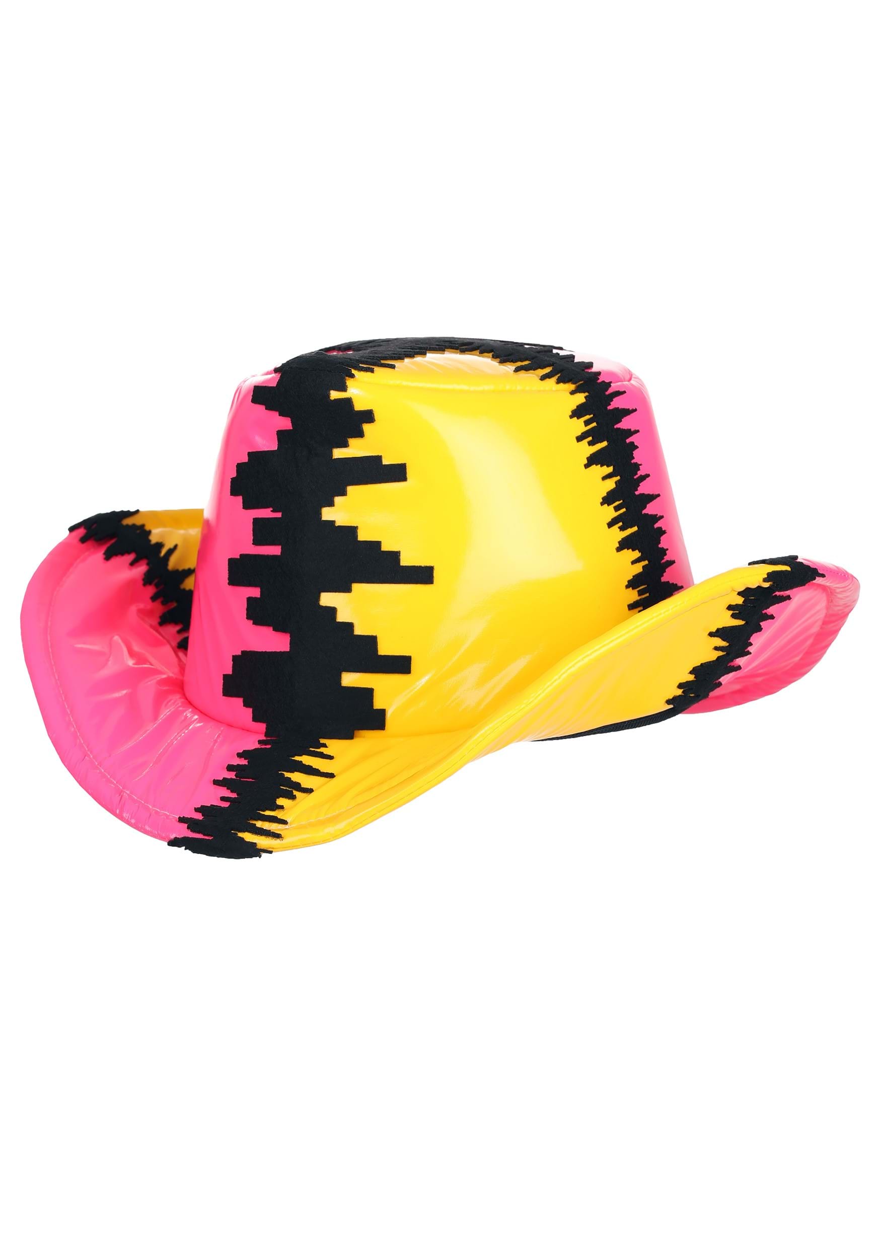 WWE Macho Man Deluxe Pink And Yellow Hat , Fancy Dress Costume Hats