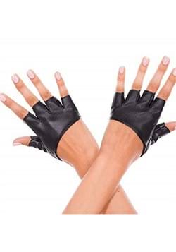 Fingerless Black Cropped Gloves