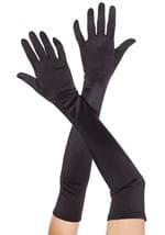 Extra Long Black Satin Gloves