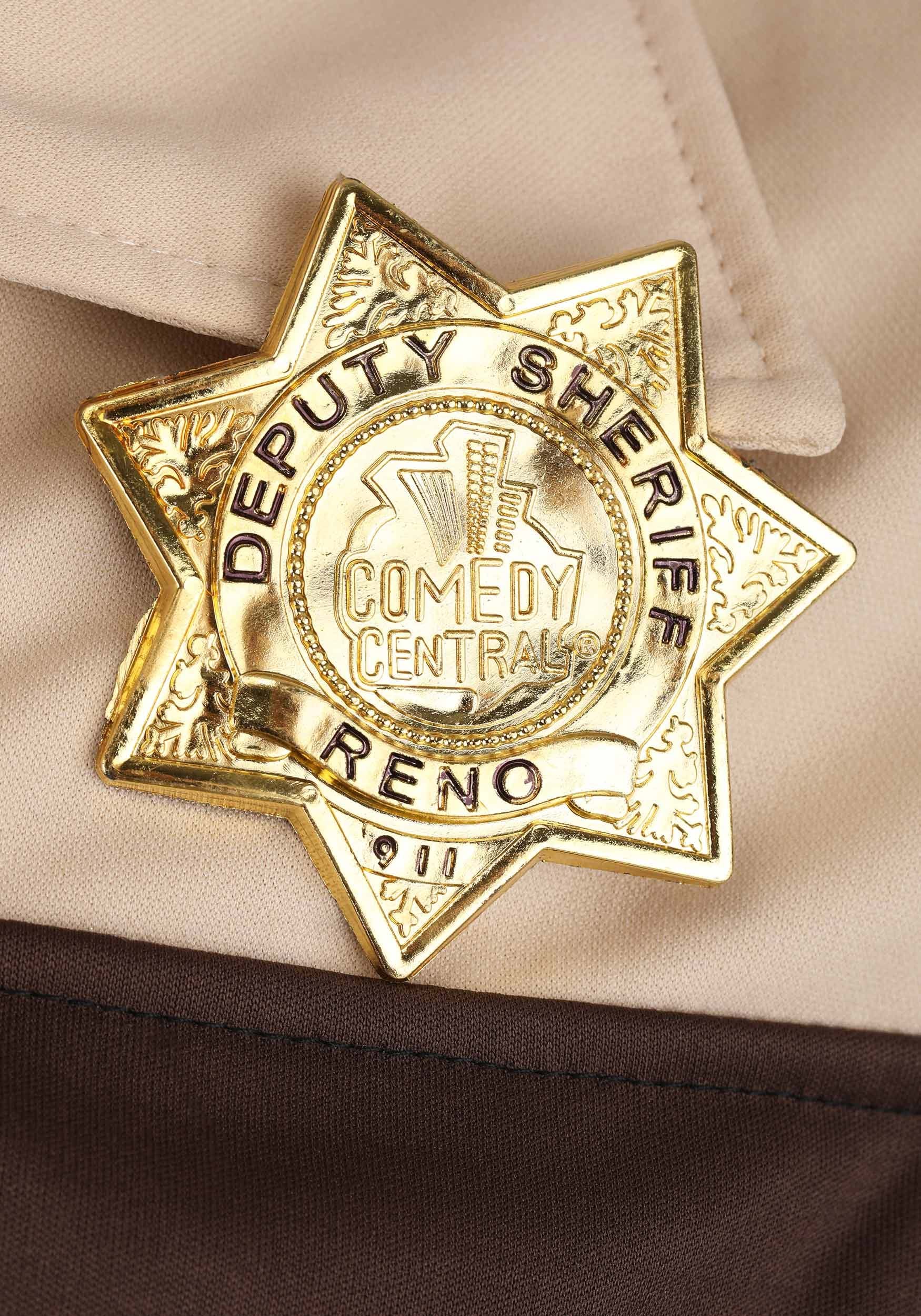Men's Plus Size Reno 911 Deluxe Lt. Dangle Fancy Dress Costume , Police Fancy Dress Costumes