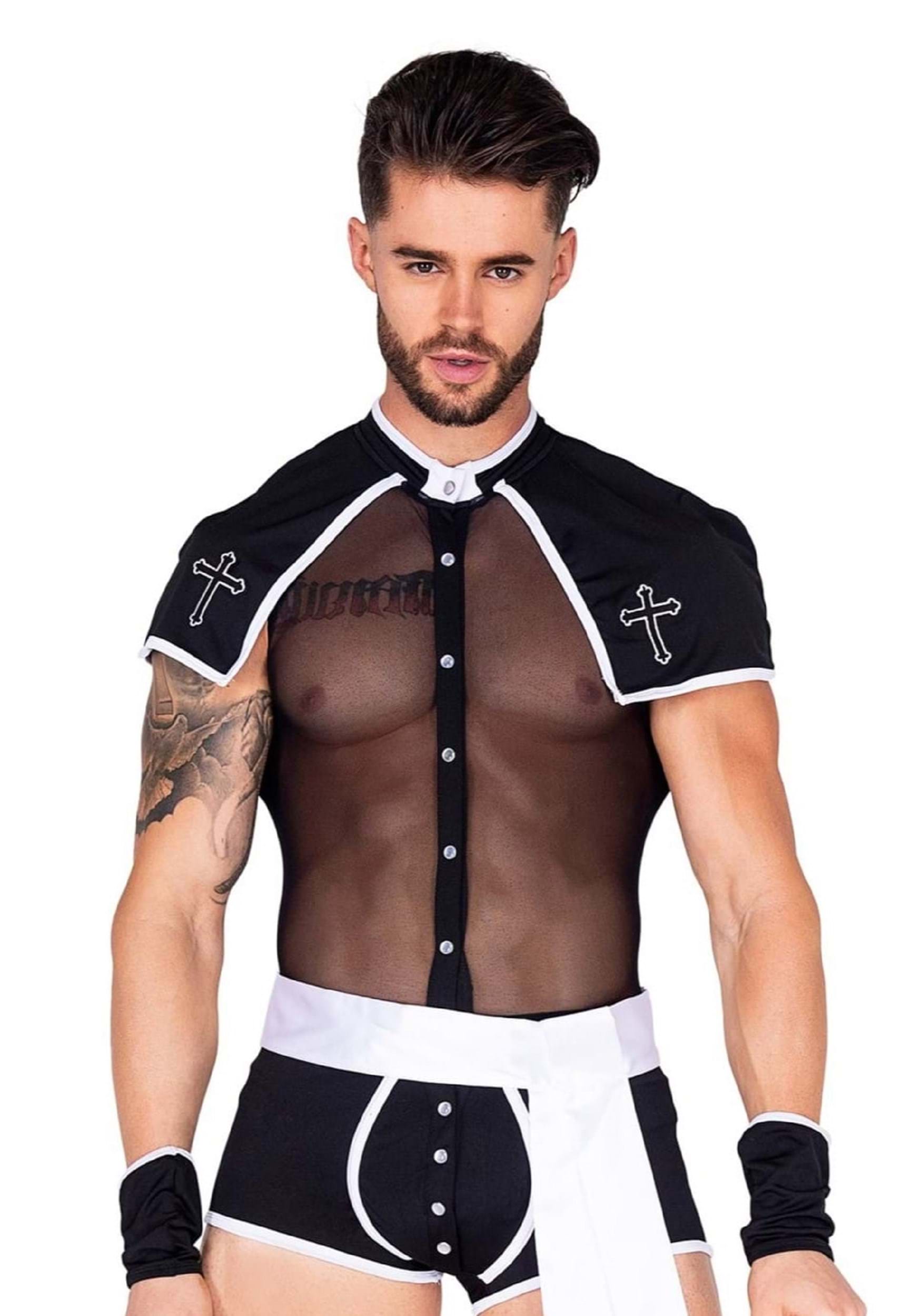 Sexy Sinful Confession Men's Fancy Dress Costume