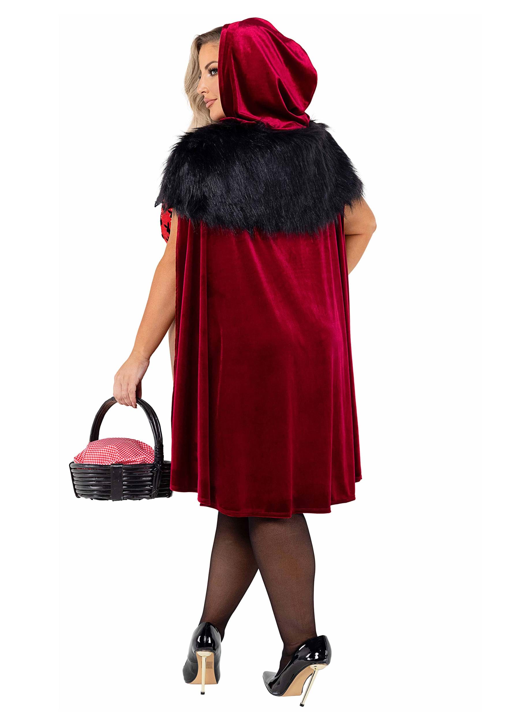 Women's Plus Size Playboy Red Riding Hood Fancy Dress Costume
