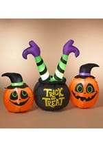 64 Inch Electric Lighted Inflatable Witch Pumpkins Decor