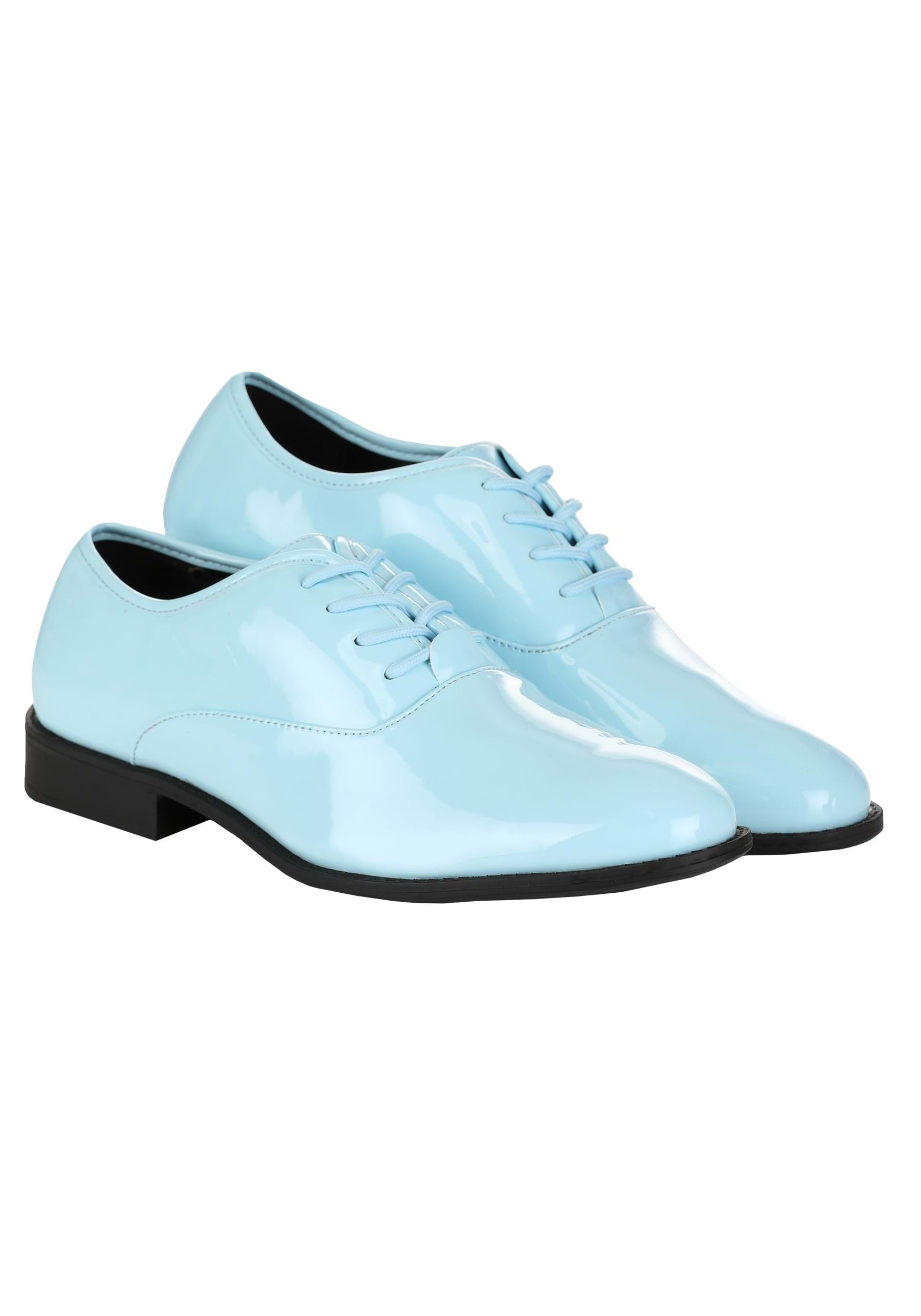 Shiny Powder Blue Tuxedo Shoes