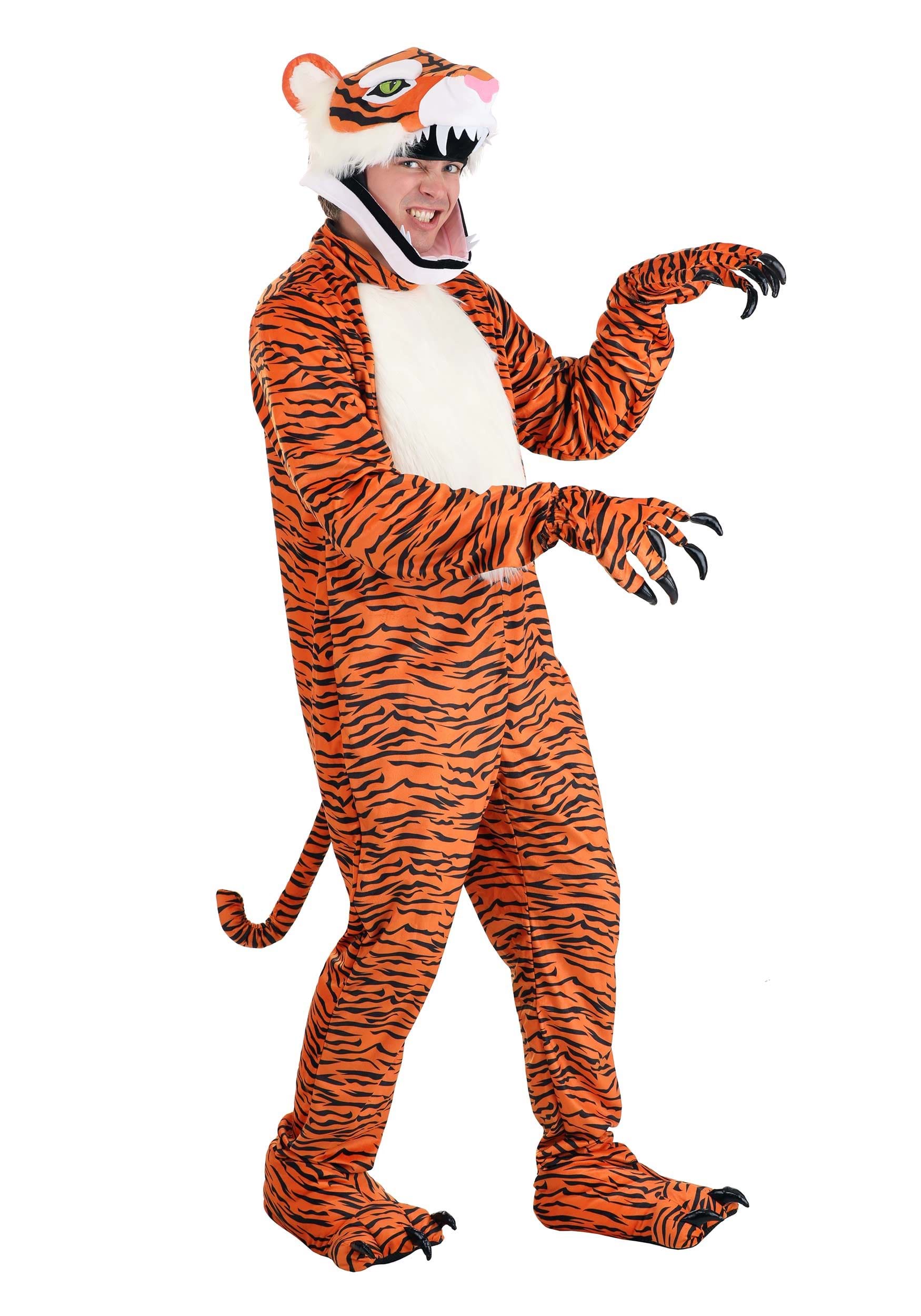 Jawesome Adult Tiger Fancy Dress Costume