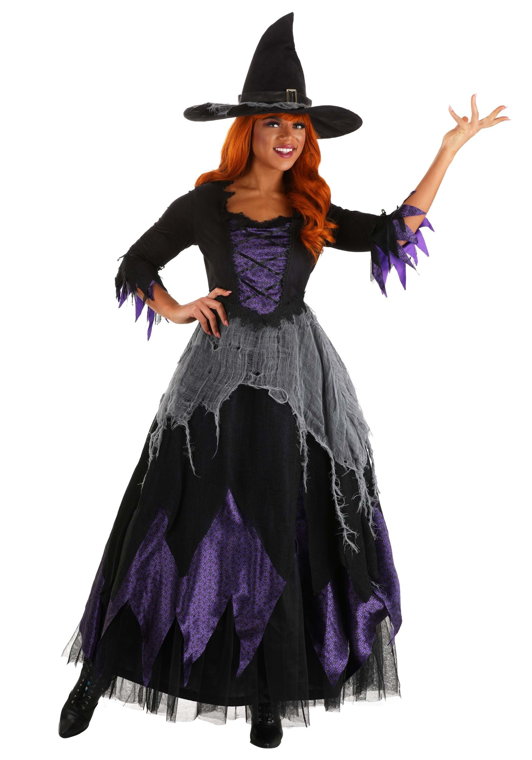 Midnight Purple Witch Women's Fancy Dress Costume