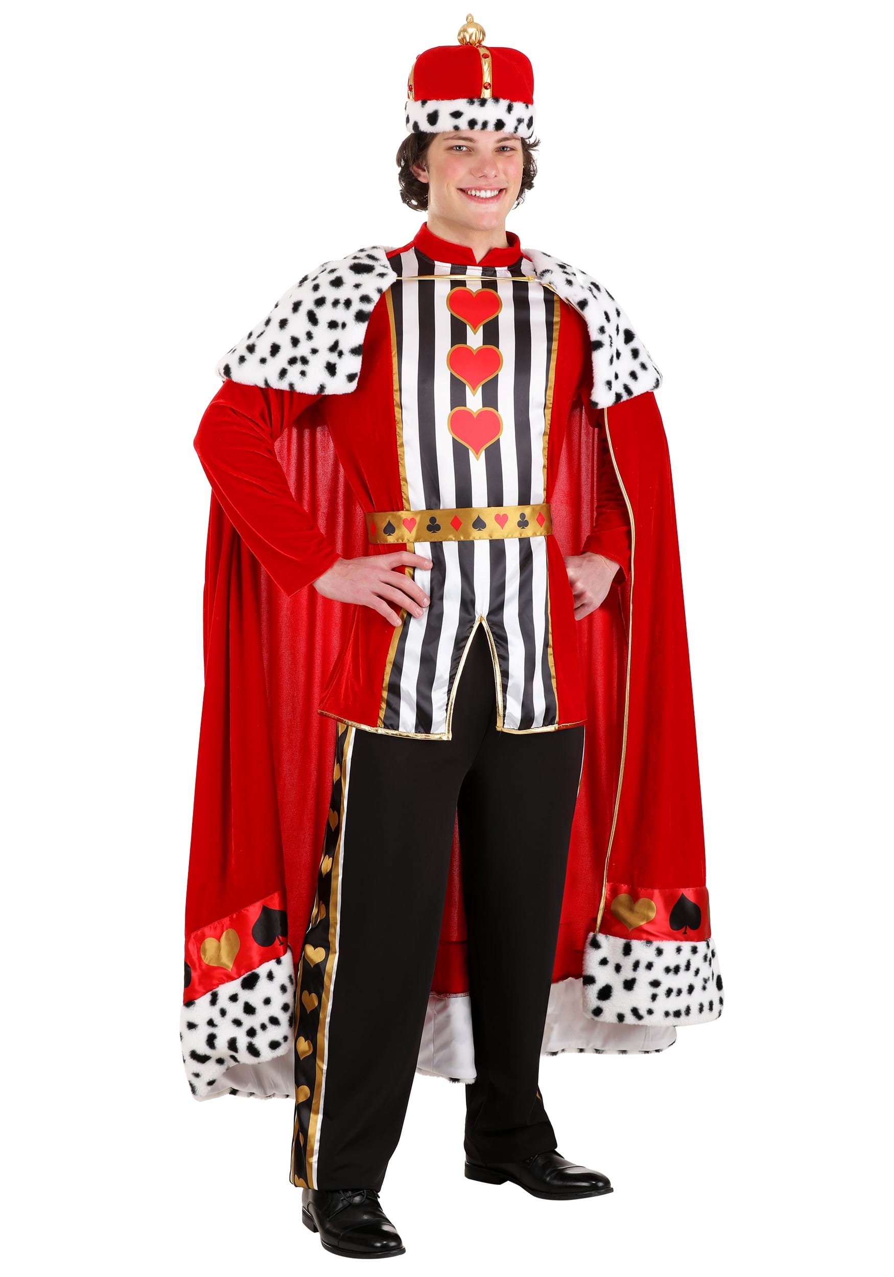 Premium King Of Hearts Fancy Dress Costume For Adults