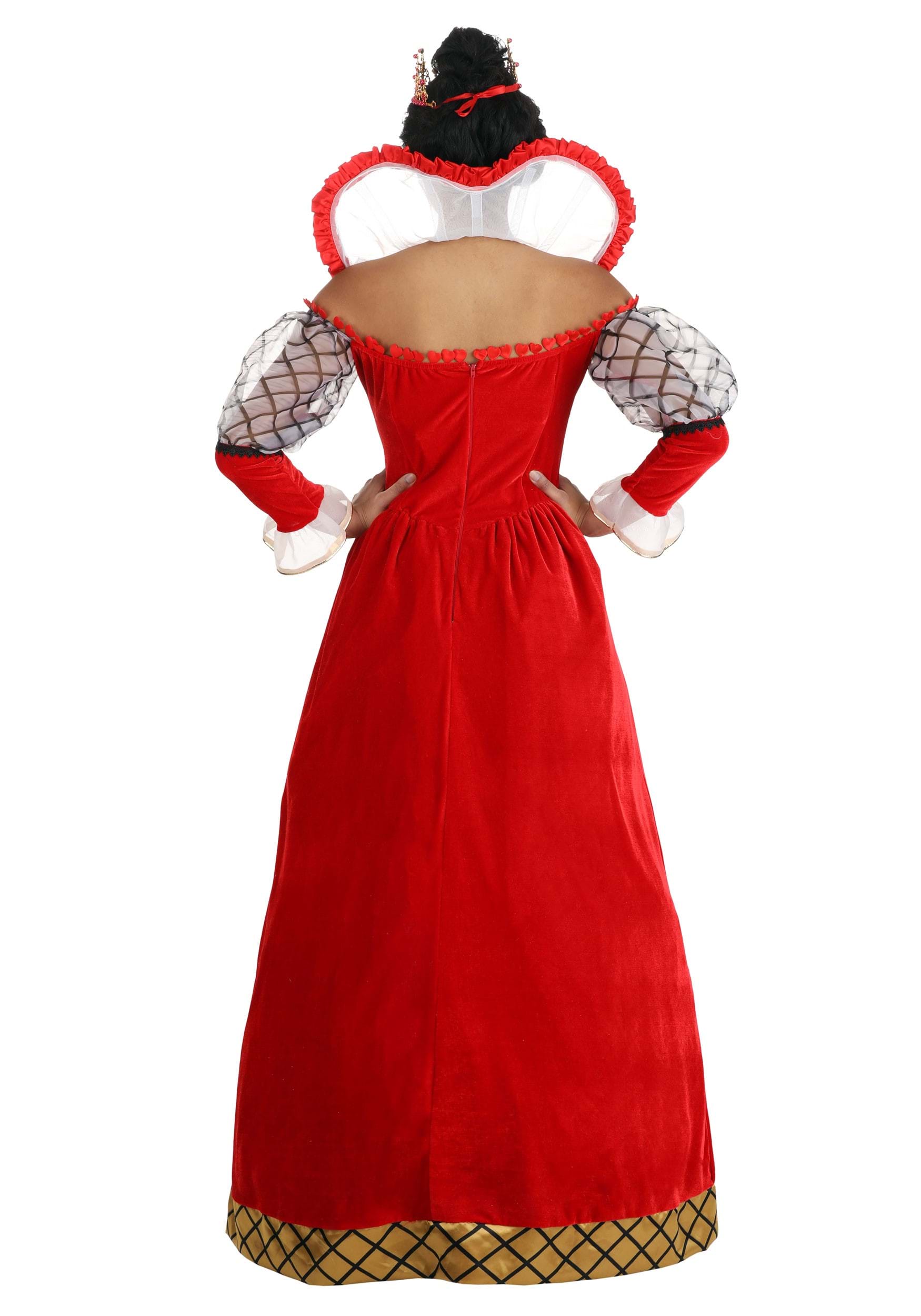 Premium Queen Of Hearts Women's Fancy Dress Costume