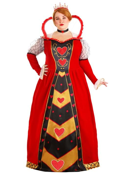 Womens Premium Queen Of Hearts Plus Size Costume