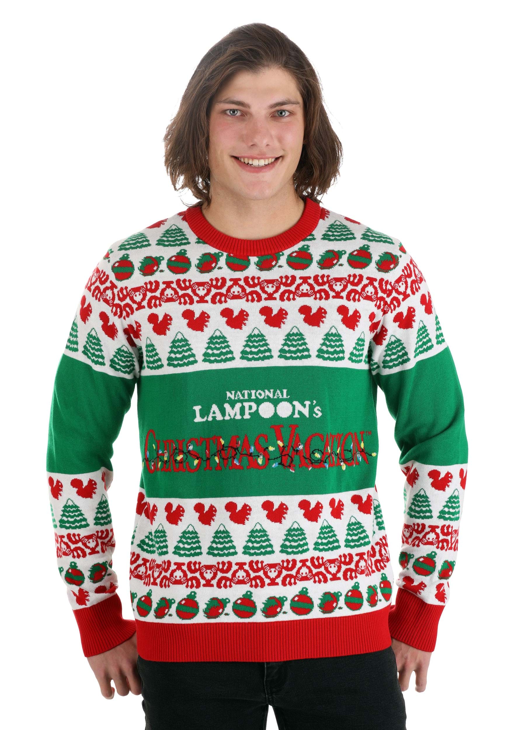 Photos - Fancy Dress National FUN Wear  Lampoon's Christmas Vacation Adult Sweater Green/Red 