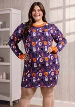 Adult Spooky Smiles Halloween Sweater Dress Alt 1