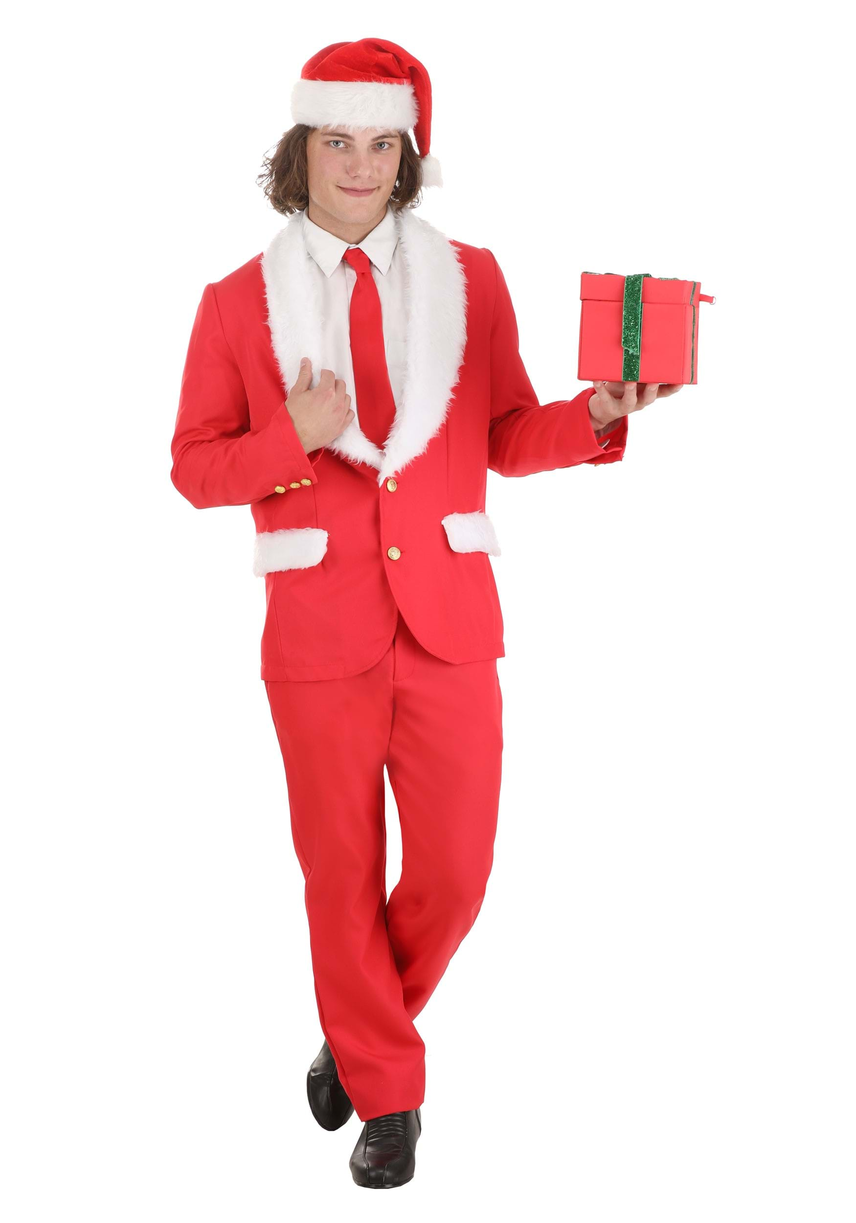 Men's Red Holiday Santa Suit Costume