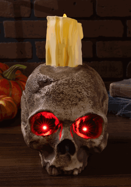 Ancient Skull Candle Decoration