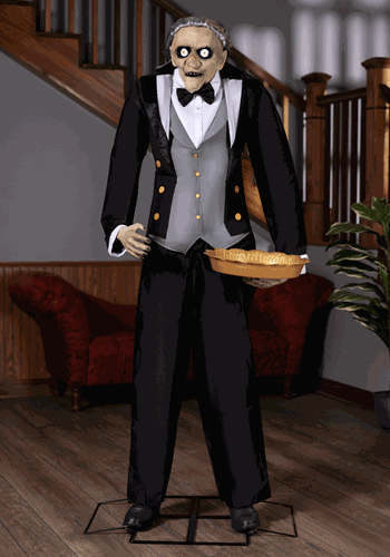 5.6FT Animatronic Evil Greeter Butler Decoration