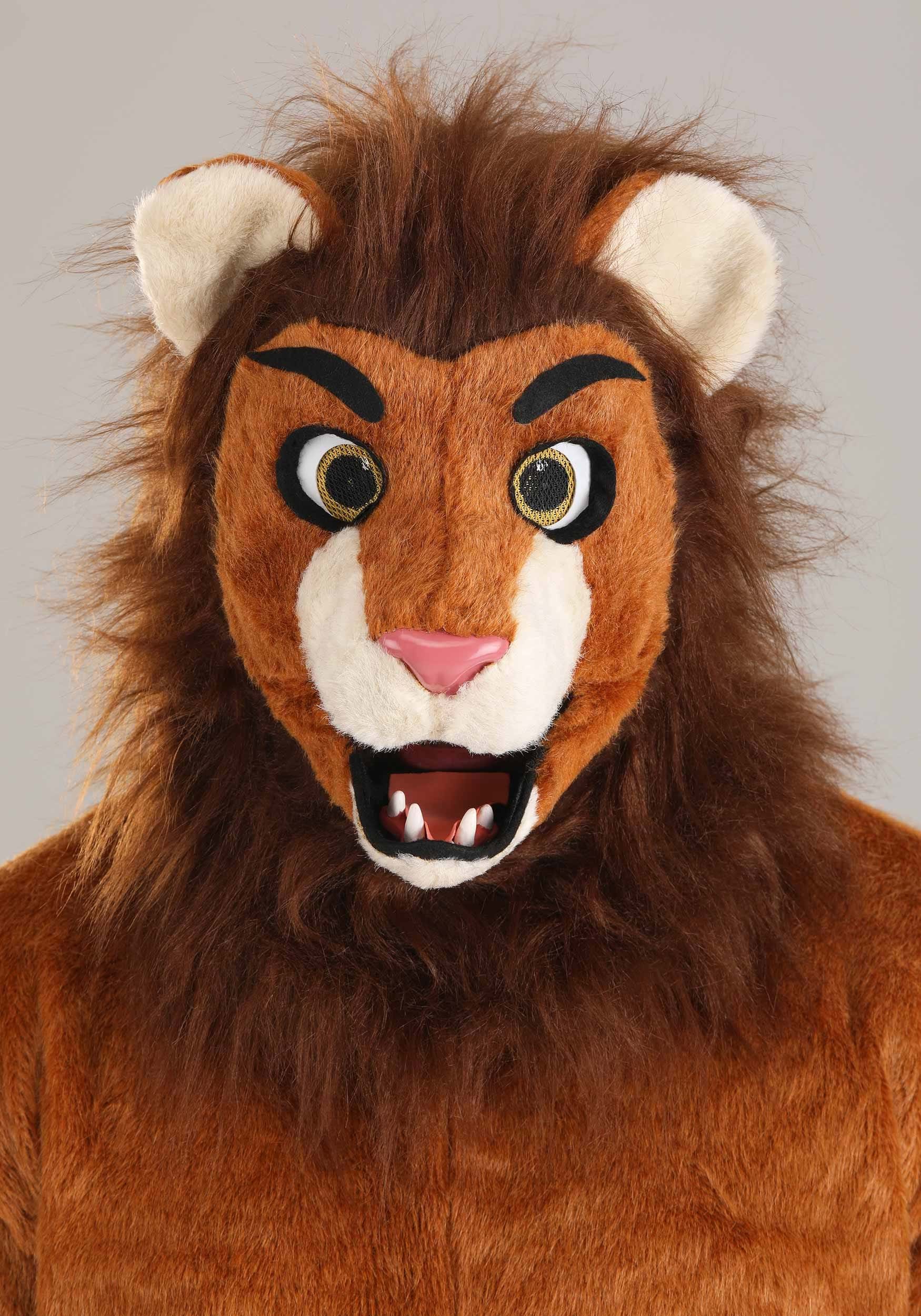 Mouth Mover Cartoon Lion Fancy Dress Costume