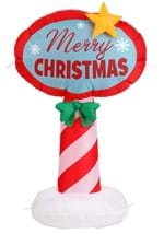 4FT Inflatable Santa Stop Here Sign Christmas Decoration Alt