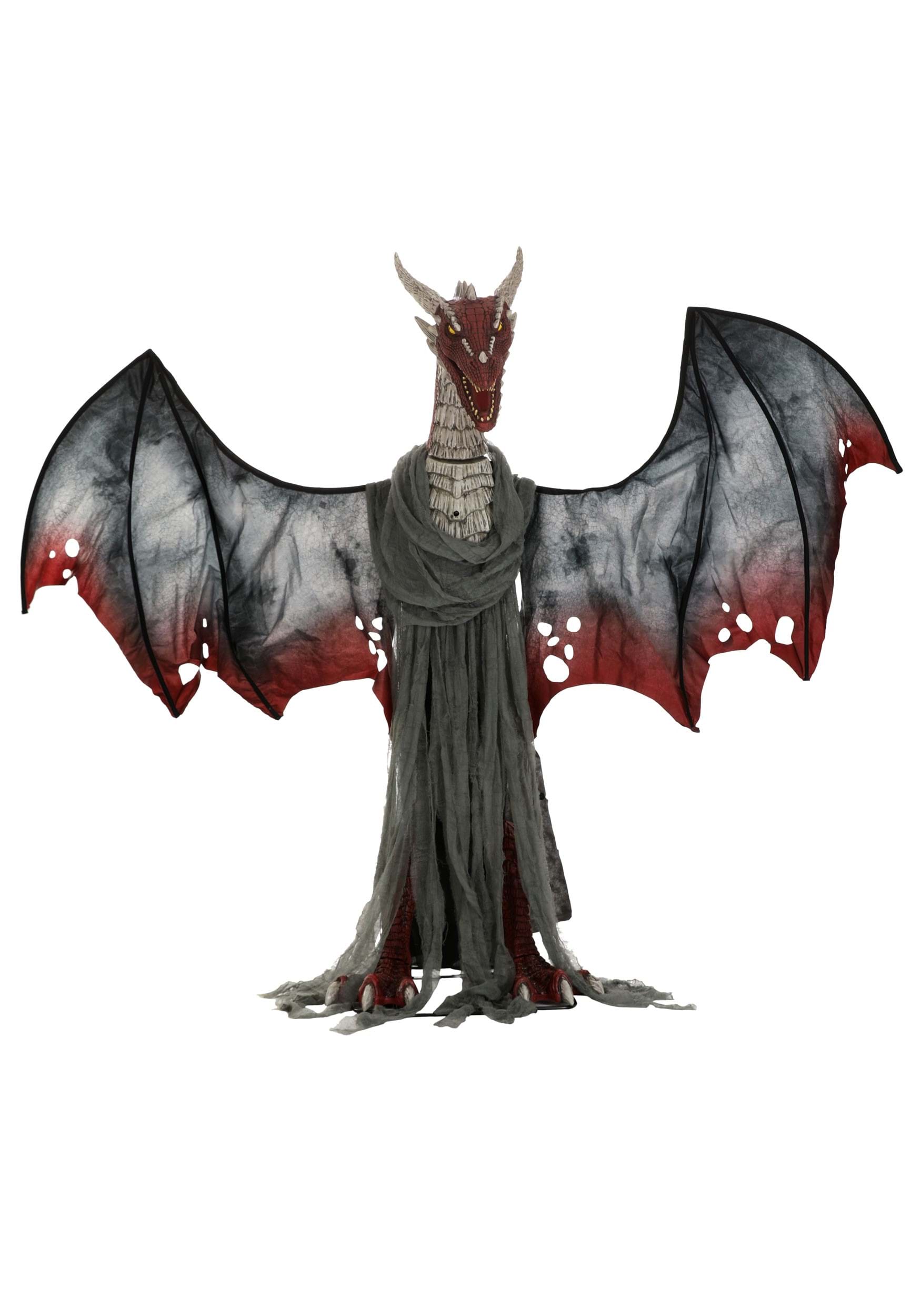 6FT Animated Brimstone Dragon Prop Decoration | Halloween Animatronics