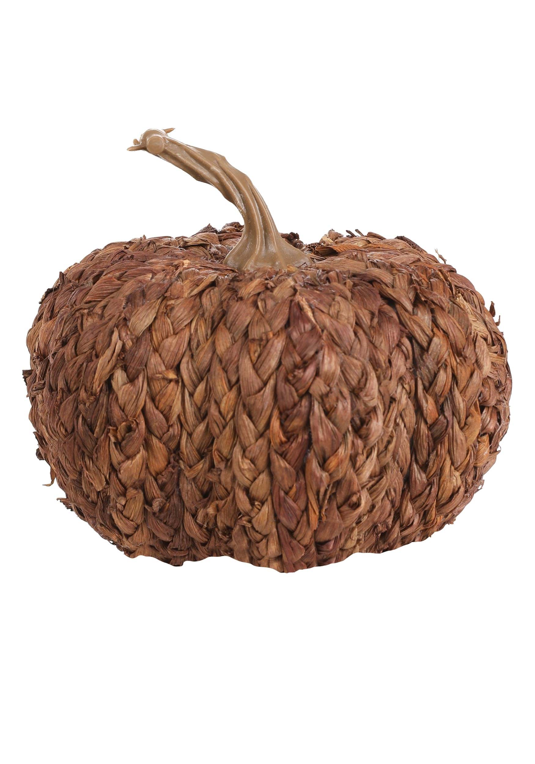 5-Inch Cornpeel Brown Pumpkin Holiday Decoration | Pumpkins Decorations