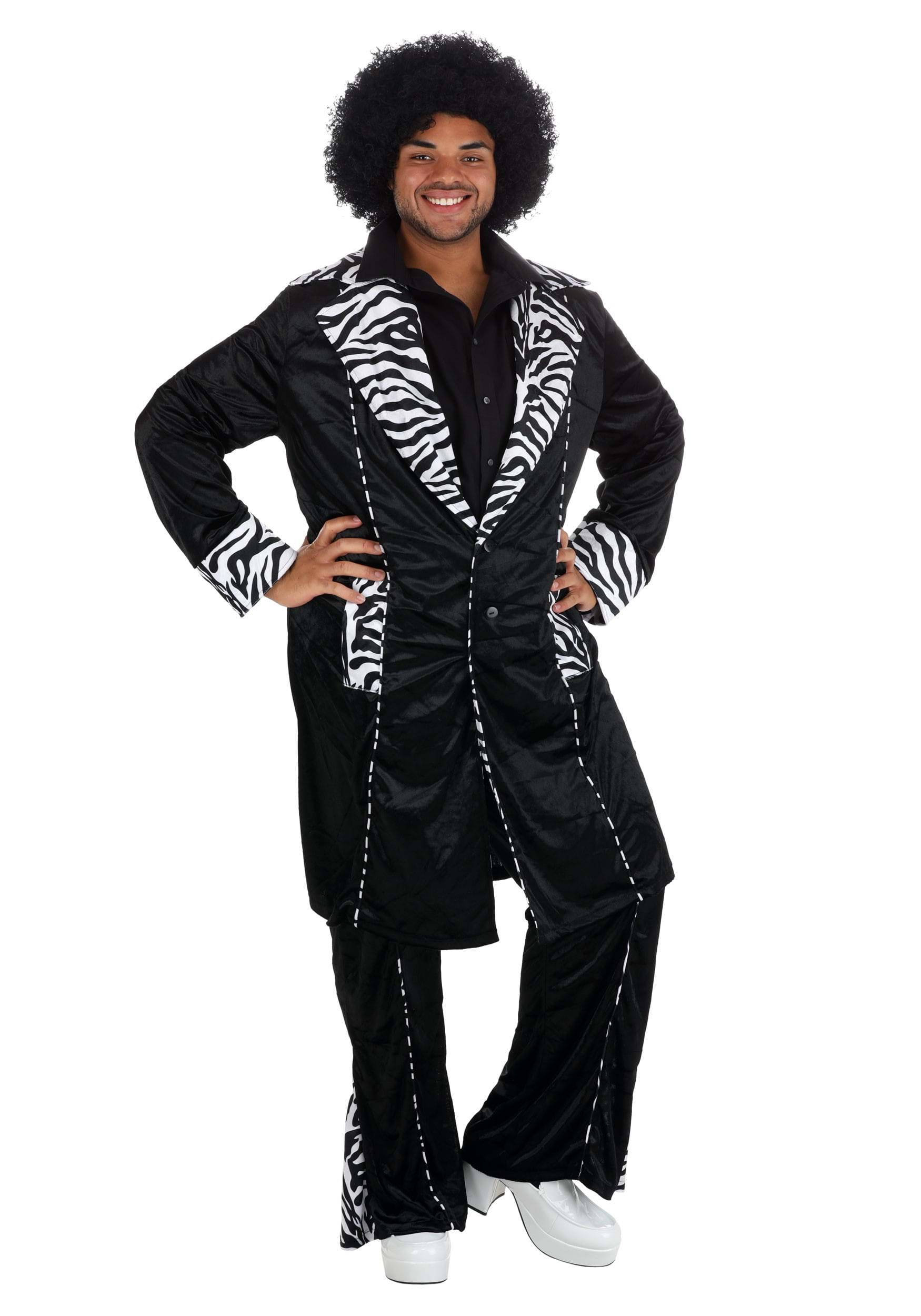Plus Size Men's Deluxe Mac Daddy Pimp Fancy Dress Costume | Pimp Fancy Dress Costumes