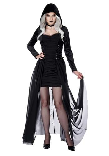 Womens Gothic Hooded Dress Costume