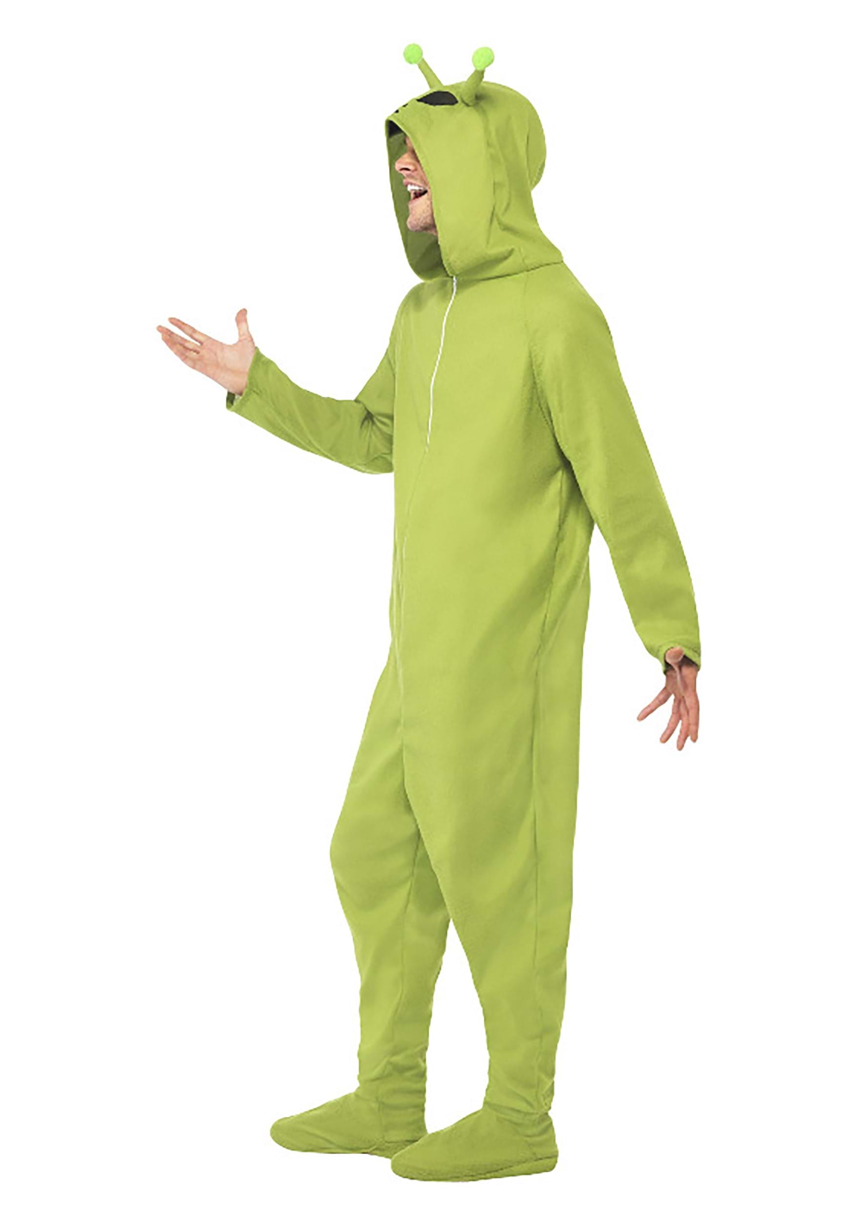 Green Alien Adult Jumpsuit Fancy Dress Costume