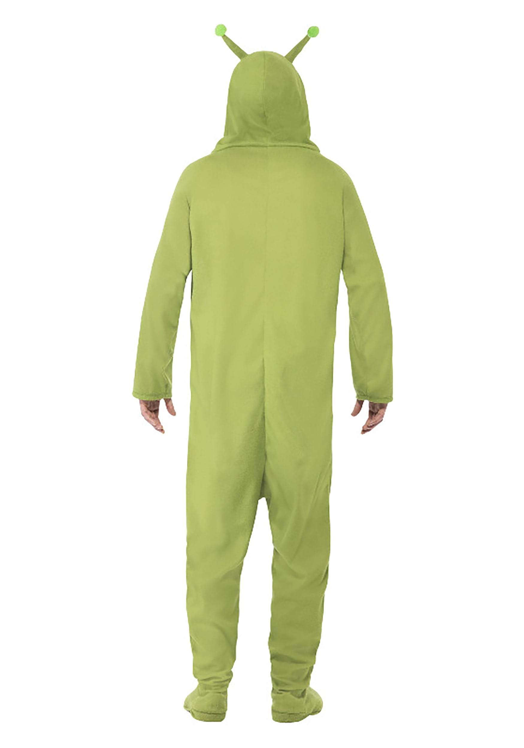 Green Alien Adult Jumpsuit Fancy Dress Costume
