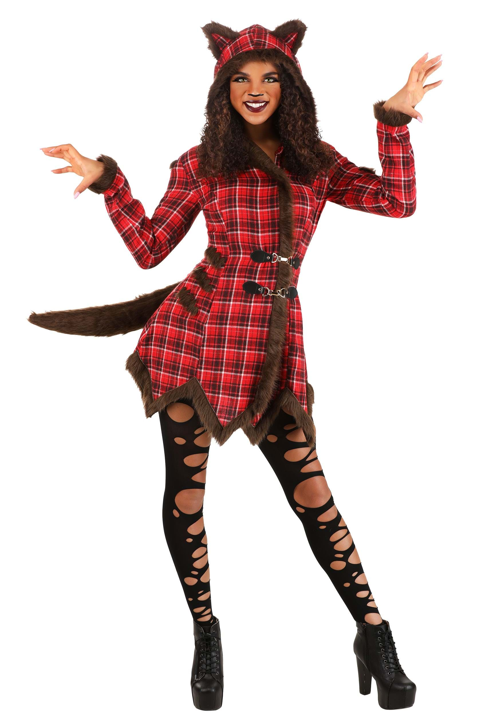 Werewolf Coat Women's Fancy Dress Costume