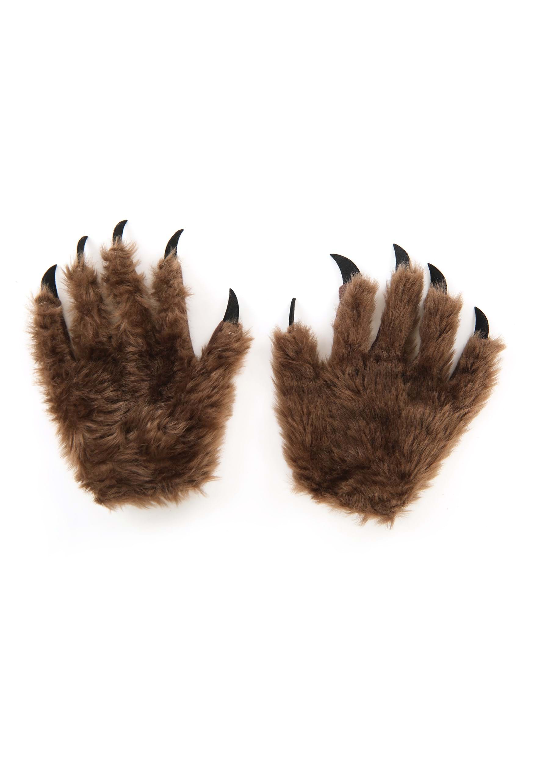 Photos - Fancy Dress WOLF FUN Costumes Adult Brown  Paw Gloves 