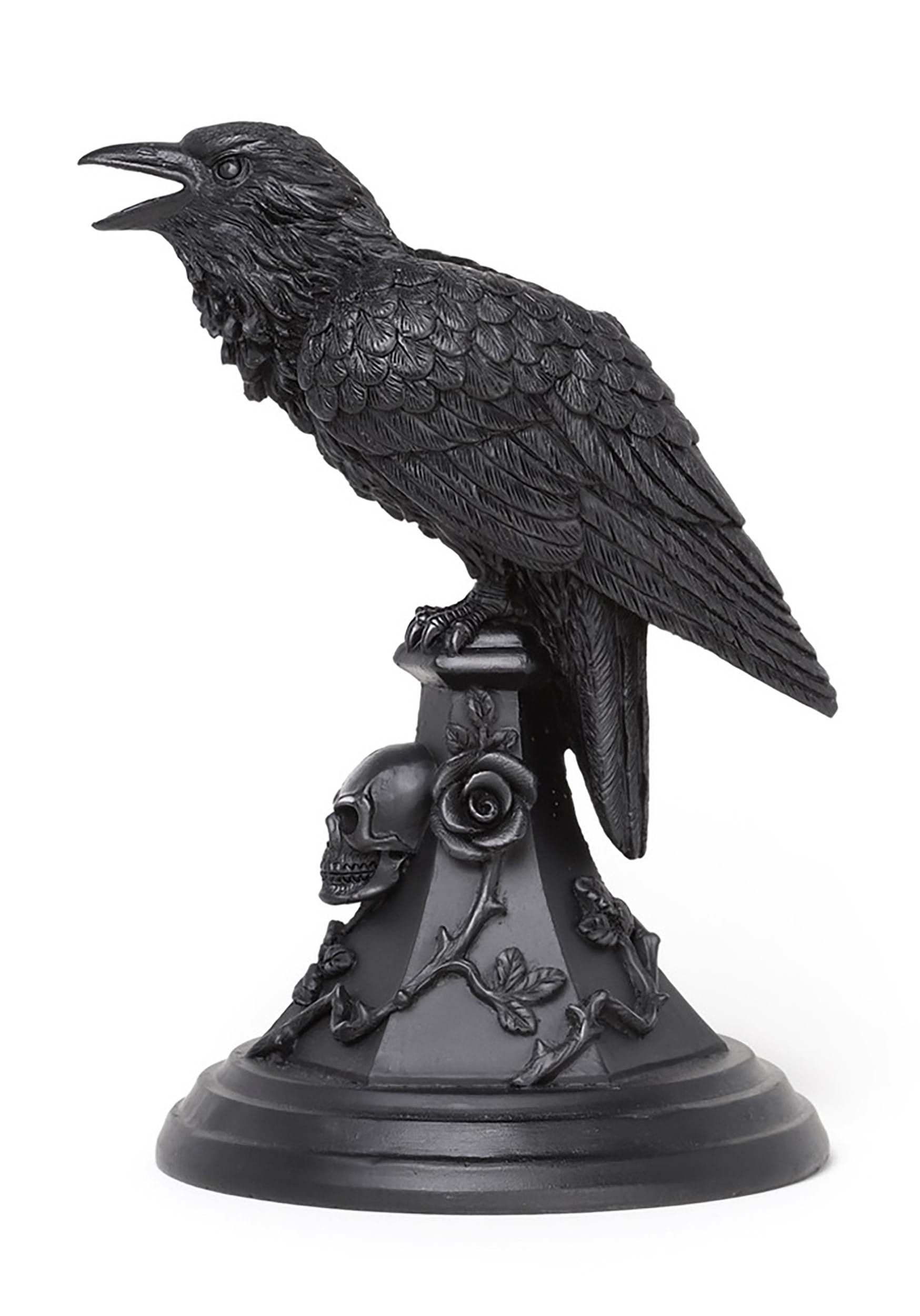 Poe's Gothic Raven Candle Stick Holder Decoration , Gothic Decorations