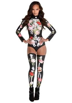 Womens Floral Skeleton Costume